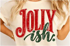 JOY Christmas PNG | Vintage Distressed Christmas Typography Product Image 4