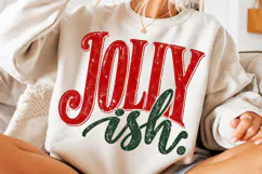 JOY Christmas PNG | Vintage Distressed Christmas Typography Product Image 5