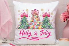 Whimsical Merry &amp; Bright Christmas Tree Festive Holiday Png Product Image 3