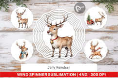 Wind Spinner Jolly Reindeer Product Image 1