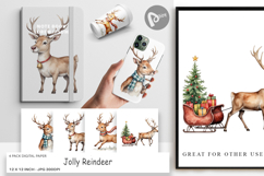 Digital Paper Jolly Reindeer Product Image 1