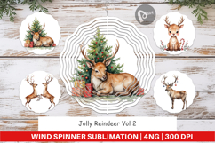 Wind Spinner Jolly Reindeer Product Image 1