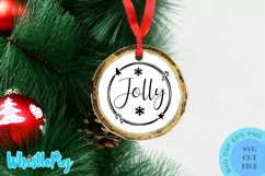 Jolly Svg Christmas Ornament Svg Christmas Svg House Sign Product Image 1