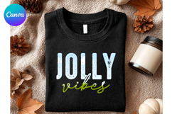 Jolly vibes Christmas Canva Frame Shirt Design Product Image 1