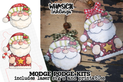 Jolly Claus Mod Podge Ornaments SVG and Printables Product Image 1