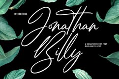 Jonathan Billy Signature Script Font Product Image 1