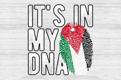 It's in my DNA Jordan Flag Fingerprint PNG Sublimation Product Image 1