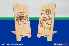 Be Strong and Courageous SVG, Christian Phone Stand Product Image 3