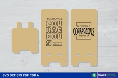 Be Strong and Courageous SVG, Christian Phone Stand Product Image 2