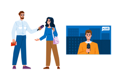 writer journalist man vector Product Image 1