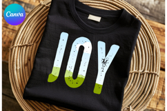 Joy Christmas Canva Frame Shirt Design Product Image 1