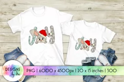 Joy Sublimation | Joy to the World | Santa Hat PNG | Bunny Product Image 1