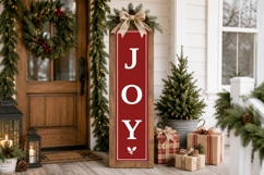 Joy Christmas Vertical Porch Sign SVG Design Product Image 1