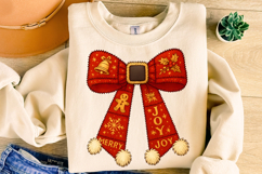 Christmas Coquette Bow PNG, Merry Christmas PNG, Holiday PNG Product Image 5