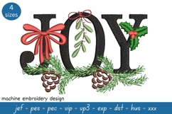 Joy Embroidery Design - Christmas Pattern Product Image 1