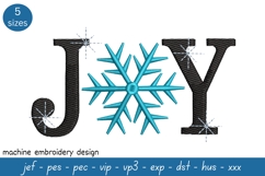 Joy Embroidery Design - Christmas Pattern Product Image 1