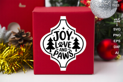 Joy Love and Paws SVG | Dog Christmas SVG | Dog SVG Product Image 2
