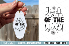 Joy of the world Keychain SVG, Christmas Keychain SVG Product Image 1