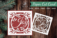 Joy Paper Cut Card SVG Product Image 1