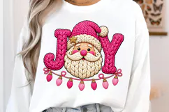 Joy Png, Christmas Png, Latch Hook Yarn, Holiday Sublimation Product Image 2