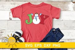 Christmas SVG | Joy svg | Joy Snowman SVG | Snowman SVG Product Image 2