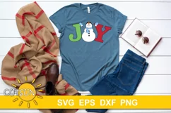 Christmas SVG | Joy svg | Joy Snowman SVG | Snowman SVG Product Image 1