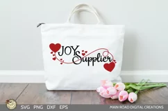 joy cut file quote being used on a tote bag