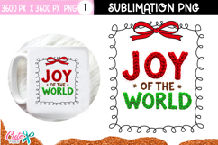 Joy the World Crochet Christmas Sublimation Design