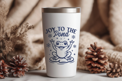 Joy to the Pond SVG PNG | Funny Frog Christmas Xmas Cut File Product Image 2