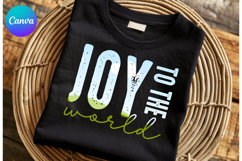 Joy to the world Christmas Canva Frame Shirt Design Product Image 1