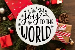 Joy To The World SVG , Christmas Quote SVG , Festive SVG Product Image 3