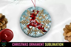 Joy to the World Christmas Ornament Sublimation I Holiday