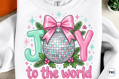 Retro Joy to the world Christmas Png Product Image 1