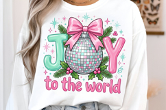 Retro Joy to the world Christmas Png Product Image 2