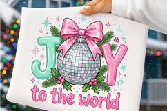 Retro Joy to the world Christmas Png Product Image 4