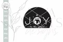 Joy To The World SVG Christmas Door Hanger svg Nativity Sign Product Image 2