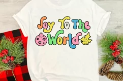 Joy To The World Groovy Christmas Sublimation I Retro Christmas PNG