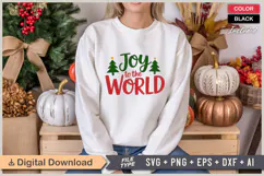 Joy To The World SVG | Christmas SVG | Holiday SVG | Xmas Product Image 1