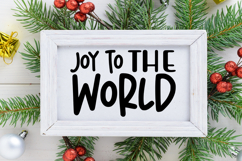 Joy to the World Sign SVG, Farmhouse Christmas Sign Product Image 2