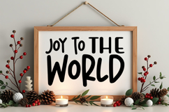 Joy to the World Sign SVG, Farmhouse Christmas Sign Product Image 4
