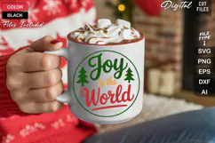 Joy To The World SVG | Christmas Round Sign SVG | Xmas SVG Product Image 5