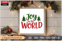 Joy To The World SVG | Christmas SVG | Holiday SVG | Xmas Product Image 6