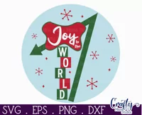 Retro Christmas Svg, Mid Century Sign, Joy To The World Product Image 2