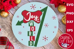 Retro Christmas Svg, Mid Century Sign, Joy To The World Product Image 1