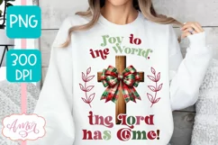 Joy to the world PNG sublimation, Christmas Christian PNG Product Image 1