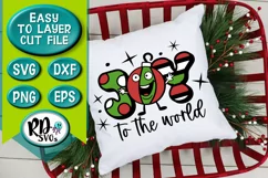 Joy to the World - Retro Christmas Ornament Cricut Cut File