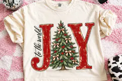Joy to the World Retro Christmas PNG Product Image 2