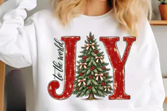 Joy to the World Retro Christmas PNG Product Image 5