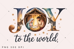 Joy to the World PNG,Coquette Jesus Christmas Png,Baby Jesus Product Image 1