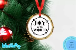 Joy To The World Svg Christmas Ornament Svg Christmas Svg Product Image 1